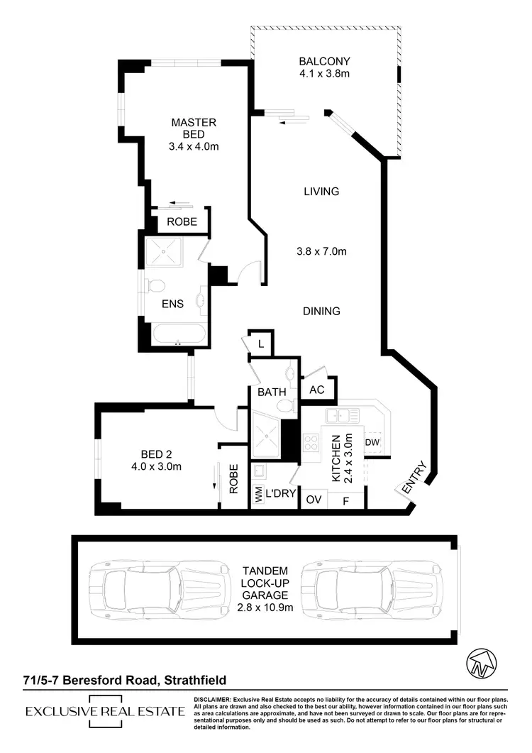 Floorplan of Homely apartment listing, 71/5-7 Beresford Road, Strathfield NSW 2135
