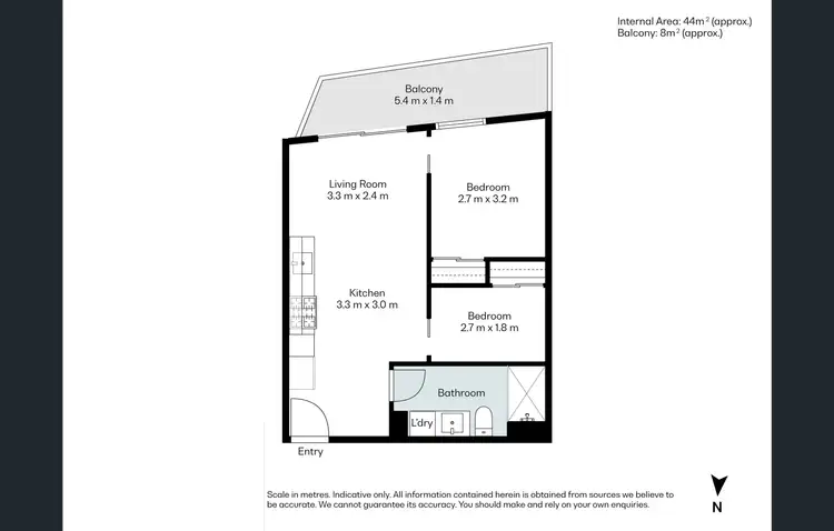 Floorplan of Homely apartment listing, 2208/42-48 Balston Street, Southbank VIC 3006