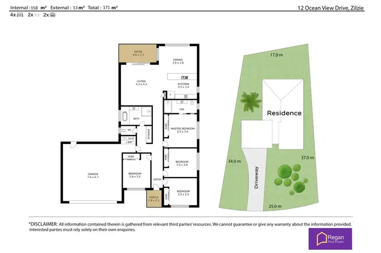 Floorplan of Homely house listing, 12 Ocean View Drive, Zilzie QLD 4710