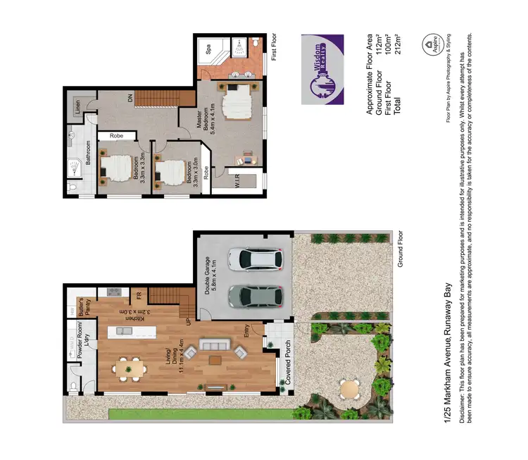 Floorplan of Homely townhouse listing, 1/25 Markham Avenue, Runaway Bay QLD 4216