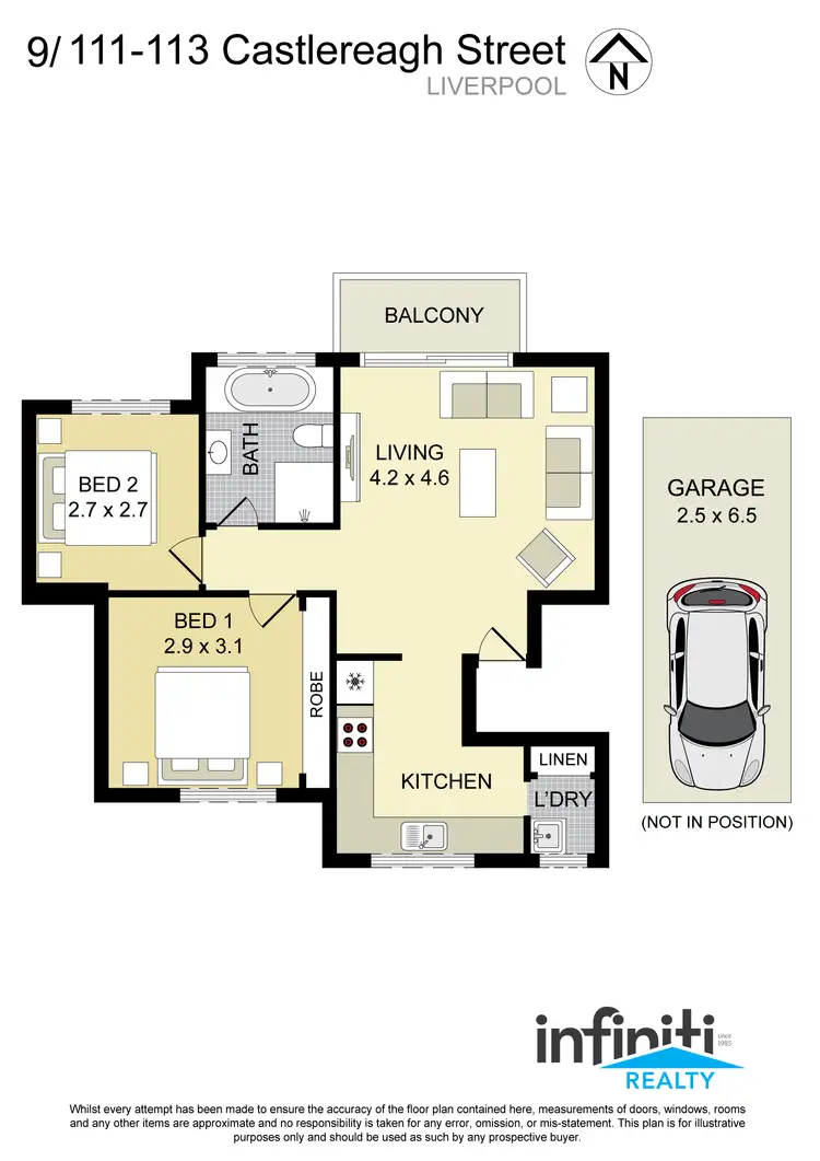 Floorplan of Homely apartment listing, 9/111-113 Castlereagh Street, Liverpool NSW 2170
