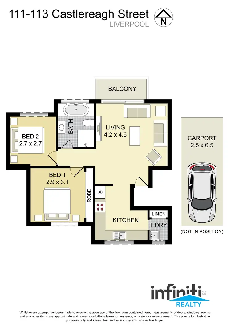 Floorplan of Homely apartment listing, 9/111-113 Castlereagh Street, Liverpool NSW 2170