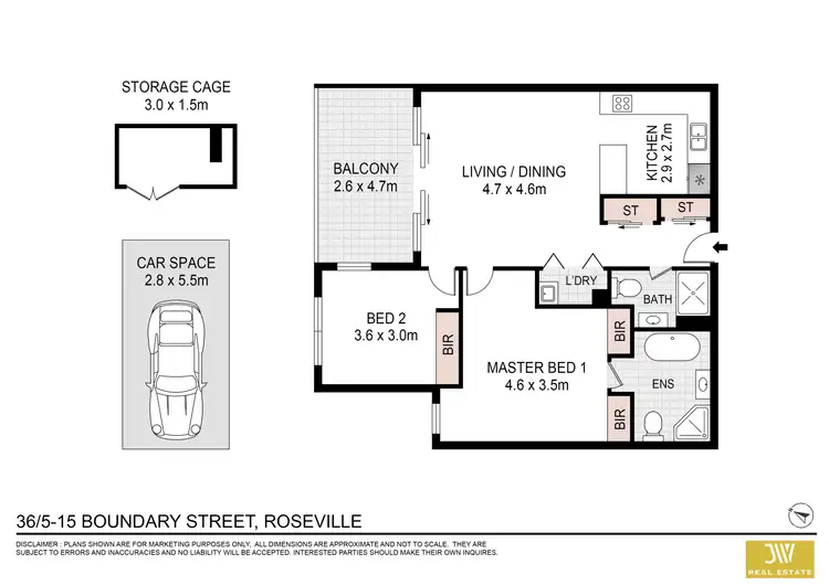 Floorplan of Homely apartment listing, 36/5-15 Boundary Street, Roseville NSW 2069