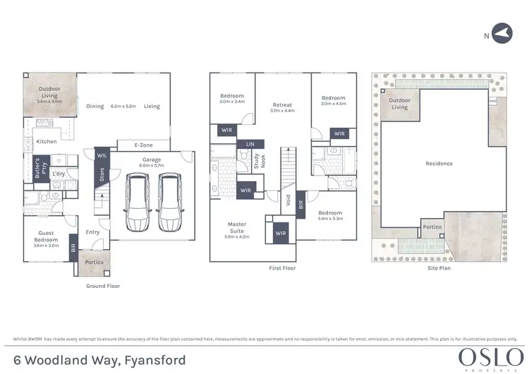 Floorplan of Homely house listing, 6 Woodland Way, Fyansford VIC 3218
