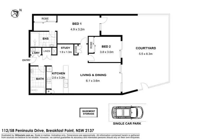Floorplan of Homely apartment listing, 112/58 Peninsula Drive, Breakfast Point NSW 2137