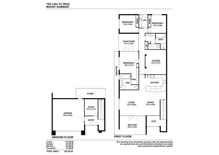 Floorplan of Homely townhouse listing, 19A Lake Terrace West, Mount Gambier SA 5290