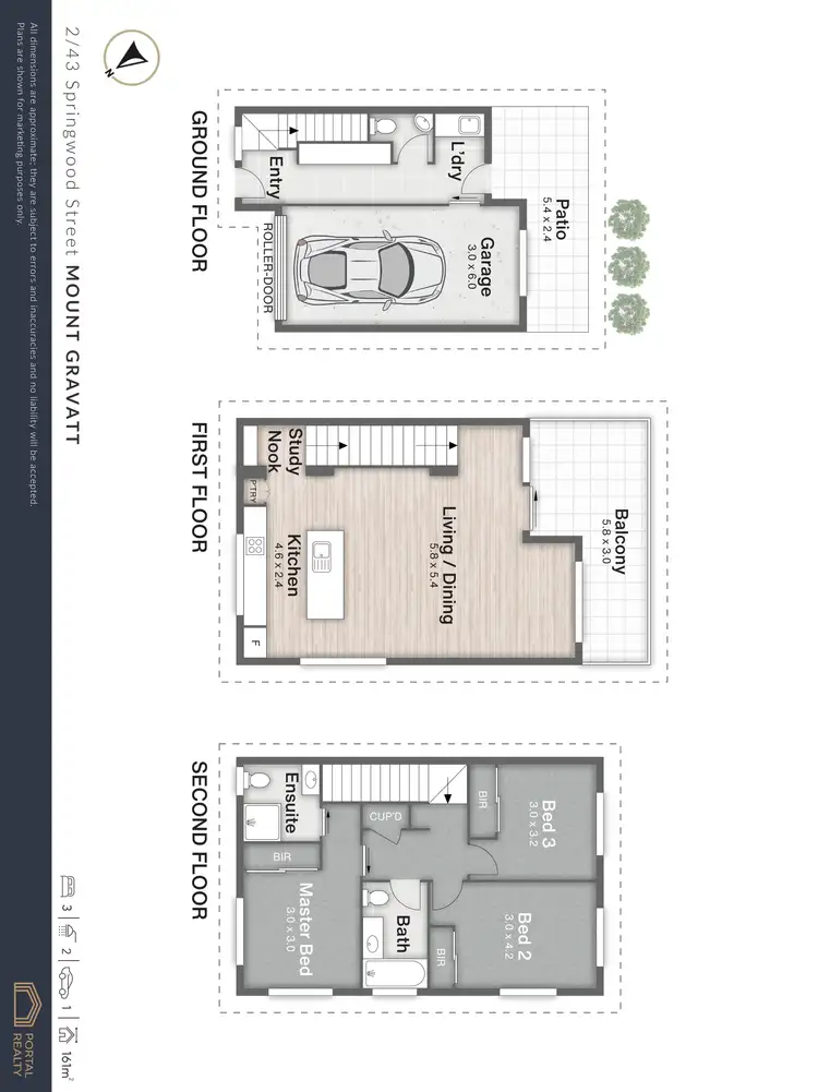 Floorplan of Homely townhouse listing, 2/43 Springwood Street, Mount Gravatt East QLD 4122