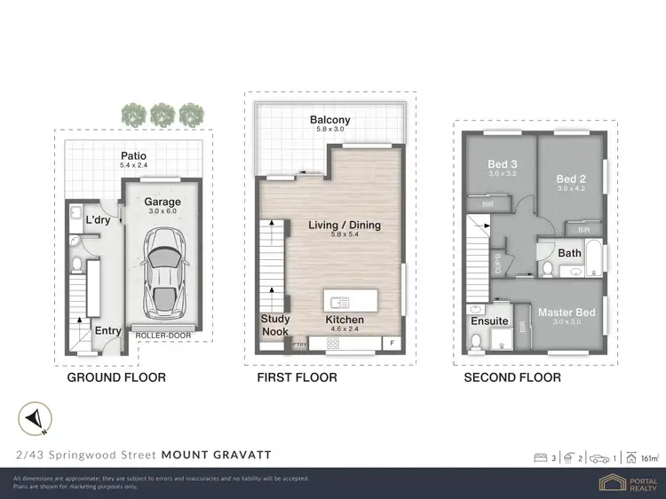 Floorplan of Homely townhouse listing, 2/43 Springwood Street, Mount Gravatt East QLD 4122