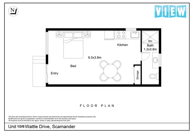 Floorplan of Homely unit listing, 10/6 Wattle Drive, Scamander TAS 7215