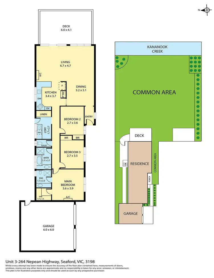 Floorplan of Homely unit listing, 3/264 Nepean Highway, Seaford VIC 3198