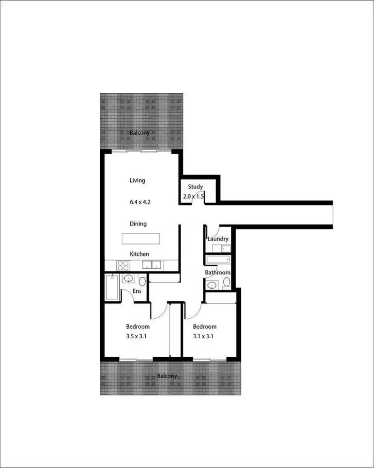 Floorplan of Homely apartment listing, 306/26-32 Marsh Street, Wolli Creek NSW 2205