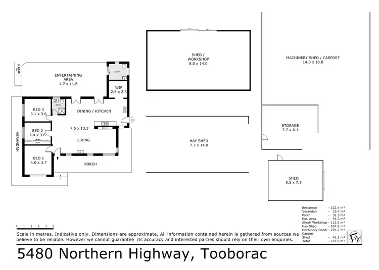 Floorplan of Homely rural property listing, 5480 Northern Highway, Tooborac VIC 3522