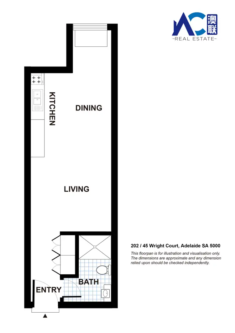 Floorplan of Homely apartment listing, 202/45 Wright Court, Adelaide SA 5000