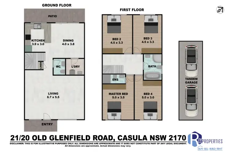 Floorplan of Homely townhouse listing, 21/20 Old Glenfield Road, Casula NSW 2170