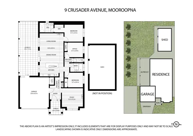Floorplan of Homely house listing, 9 Crusader Avenue, Mooroopna VIC 3629
