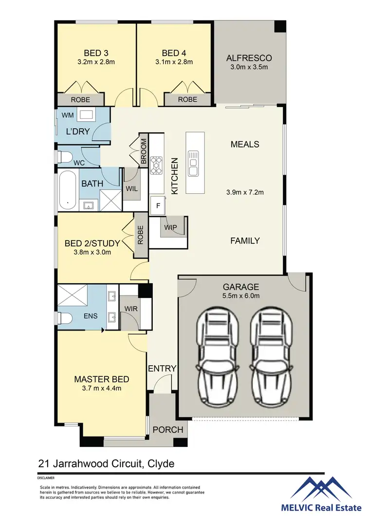 Floorplan of Homely house listing, 21 jarrahwood cct, Clyde VIC 3978