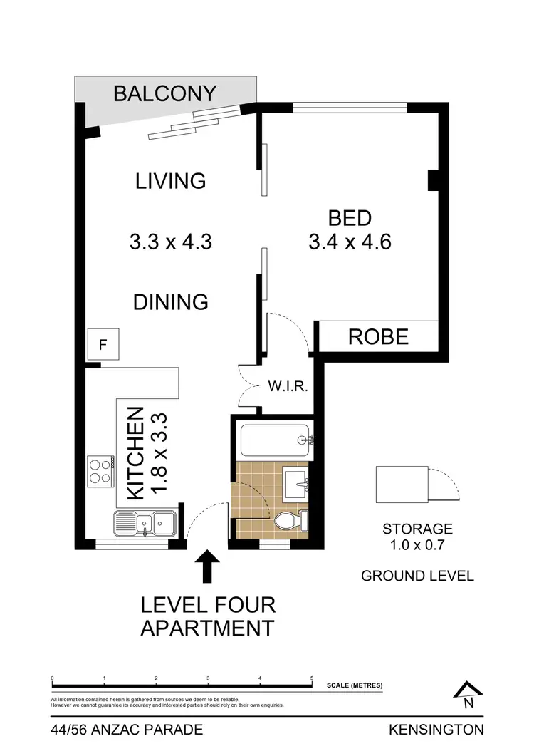 Floorplan of Homely apartment listing, 44/56-62 Anzac Parade, Kensington NSW 2033