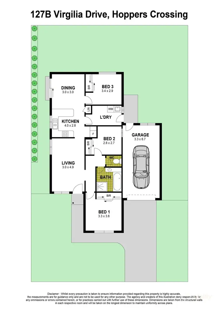 Floorplan of Homely house listing, 127B Virgilia Drive, Hoppers Crossing VIC 3029