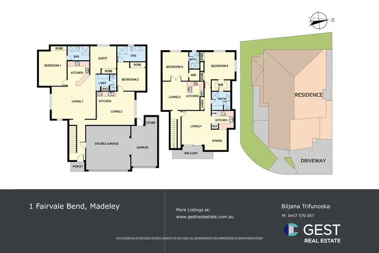 Floorplan of Homely house listing, 1 Fairvale Bend, Madeley WA 6065
