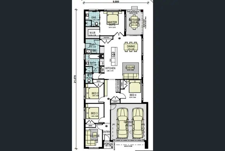 Floorplan of Homely house listing, 57 Mcclymont Drive, Oran Park NSW 2570