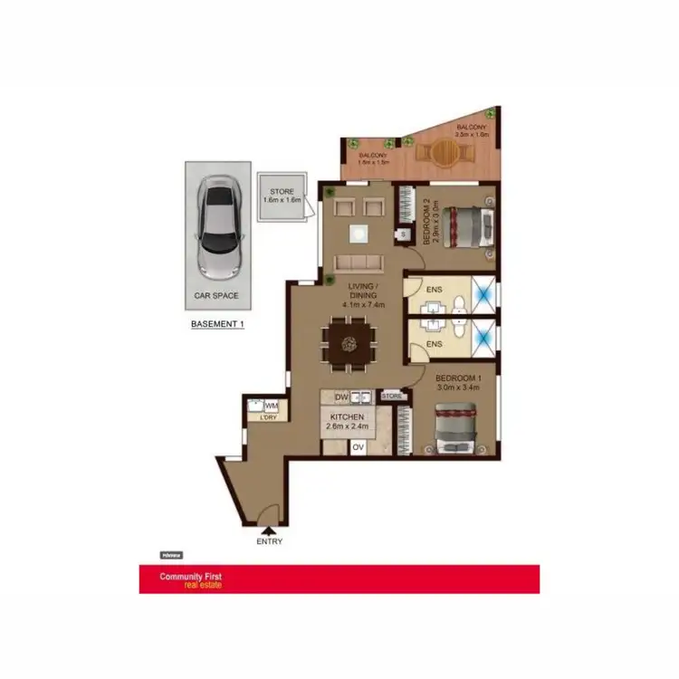 Floorplan of Homely apartment listing, 8/4 Mayberry Cresent, Liverpool NSW 2170