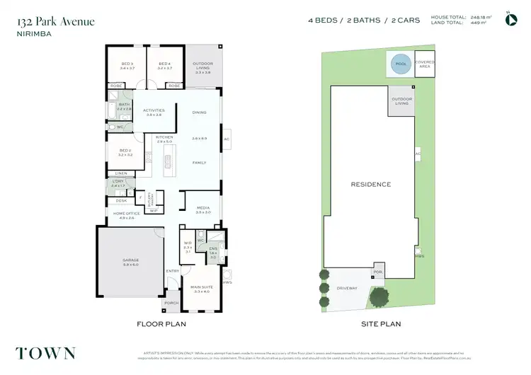 Floorplan of Homely house listing, 132 Park Avenue, Nirimba QLD 4551