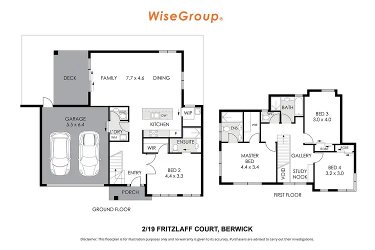 Floorplan of Homely townhouse listing, 2/19 Fritzlaff Court, Berwick VIC 3806