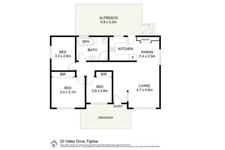 Floorplan of Homely house listing, 22 Valley Drive, Figtree NSW 2525