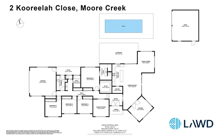 Floorplan of Homely rural property listing, 2 Koreelah Close, Tamworth NSW 2340
