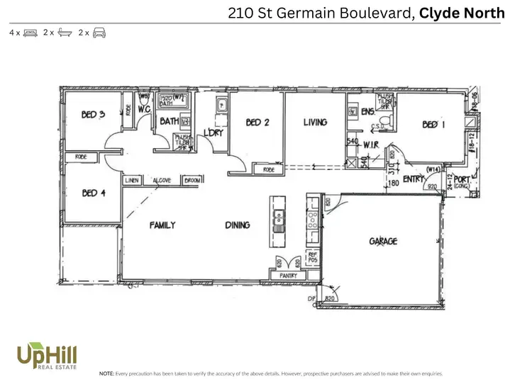 Floorplan of Homely house listing, 210 St Germain Boulevard, Clyde North VIC 3978