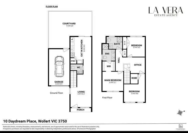 Floorplan of Homely townhouse listing, 10 Daydream Place, Wollert VIC 3750