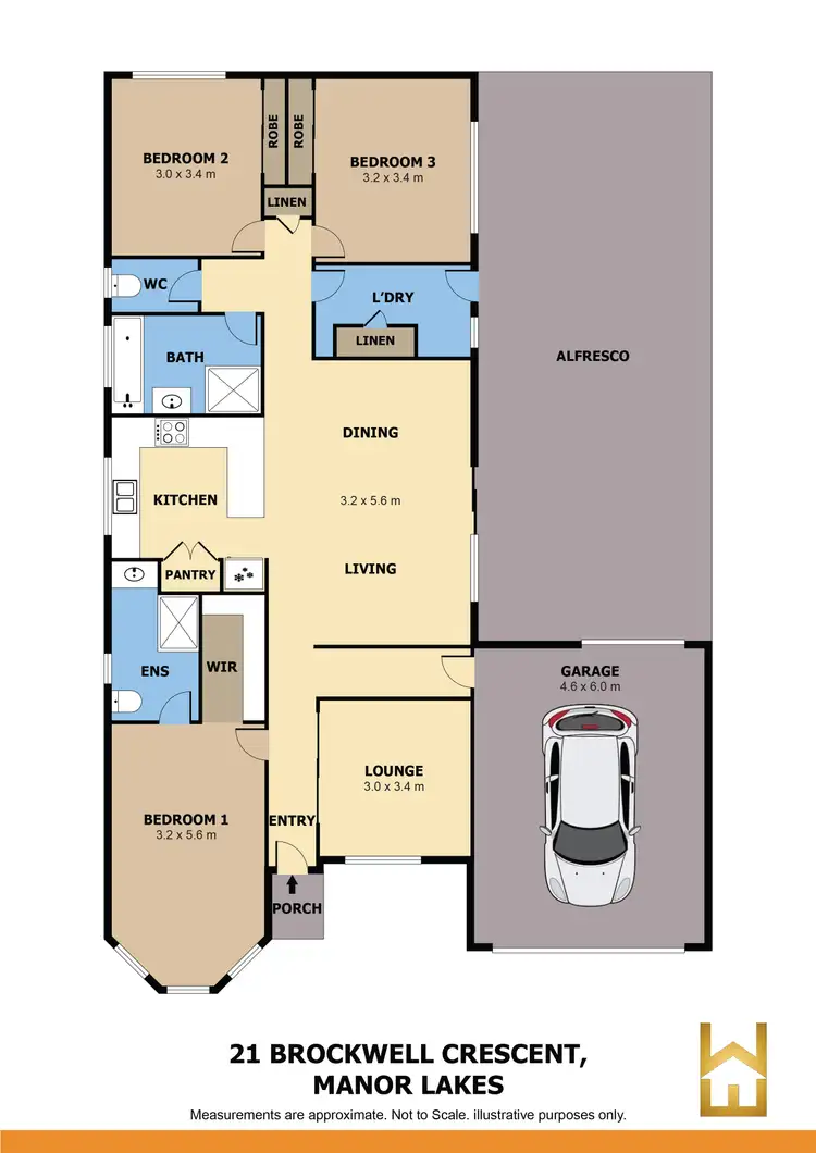 Floorplan of Homely house listing, 21 Brockwell Crescent, Manor Lakes VIC 3024