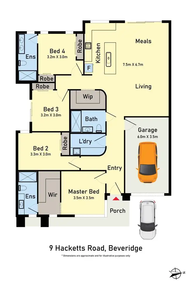 Floorplan of Homely house listing, 9 HACKETTS ROAD, Beveridge VIC 3753