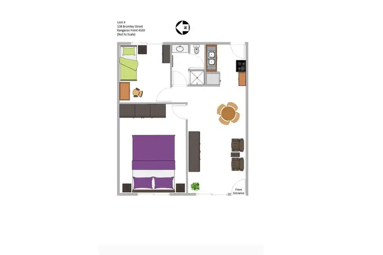 Floorplan of Homely unit listing, 4/108 Bromley Street, Kangaroo Point QLD 4169