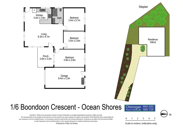 Floorplan of Homely house listing, 1/6 Boondoon Crescent, Ocean Shores NSW 2483