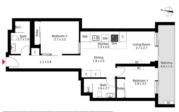 Floorplan of Homely apartment listing, 711/90 Swain St, Gungahlin ACT 2912