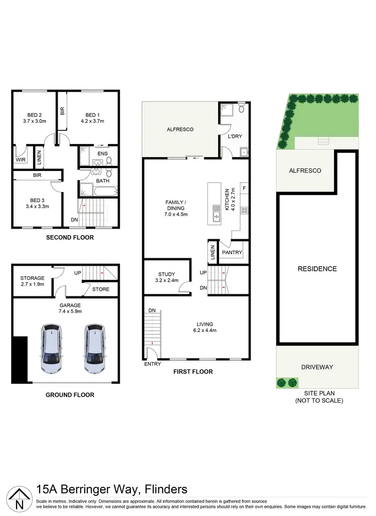 Floorplan of Homely semi-detached listing, 15A Berringer Way, Flinders NSW 2529