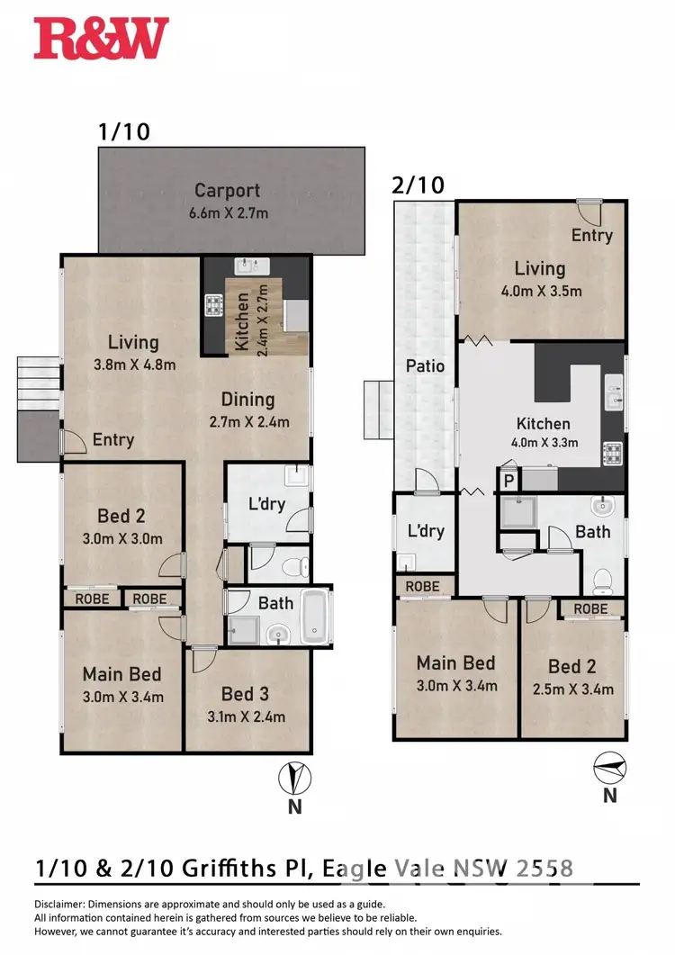 Floorplan of Homely house listing, 10 and 10A Griffiths Place, Eagle Vale NSW 2558