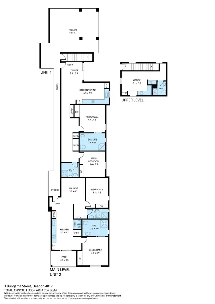 Floorplan of Homely unit listing, unit 2/3 Bungama Street, Deagon QLD 4017