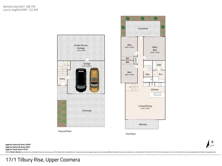 Floorplan of Homely townhouse listing, 17/1 Tilbury Rise, Upper Coomera QLD 4209
