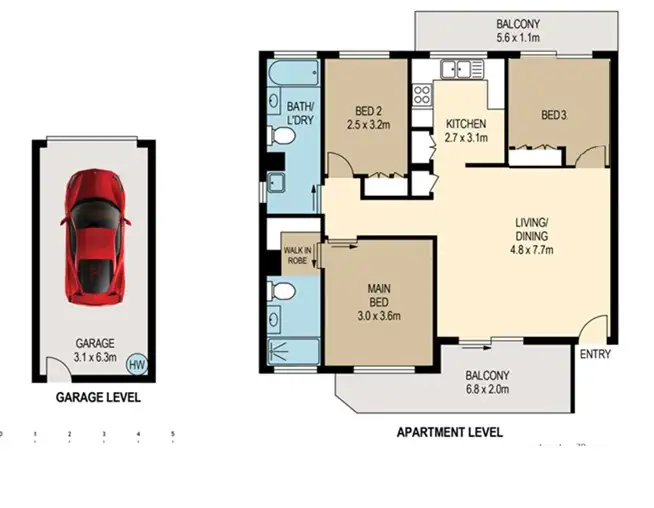 Floorplan of Homely unit listing, 5/56 Kirkland Avenue, Coorparoo QLD 4151