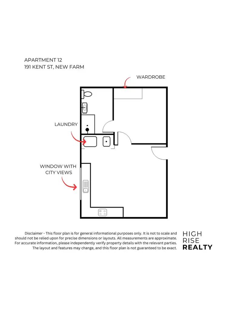 Floorplan of Homely apartment listing, 14/191 Kent Street, New Farm QLD 4005
