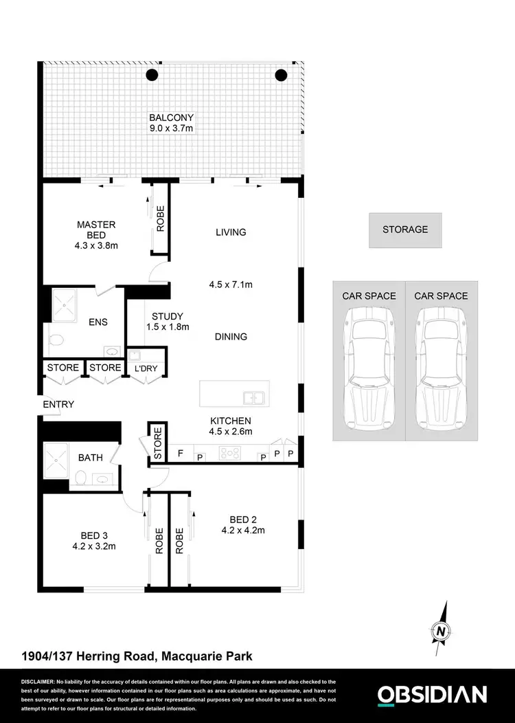 Floorplan of Homely apartment listing, 1904/137 Herring Road, Macquarie Park NSW 2113