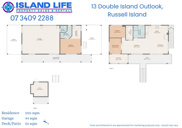 Floorplan of Homely house listing, 13 Double Island Outlook, Russell Island QLD 4184