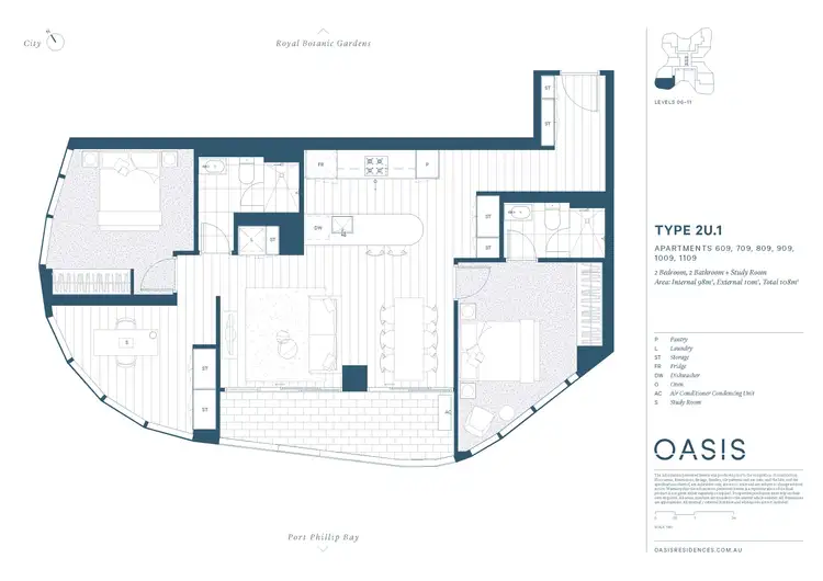 Floorplan of Homely apartment listing, 609/32 Palmerston Crescent, South Melbourne VIC 3205