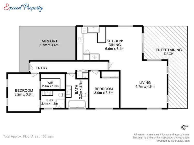 Floorplan of Homely villa listing, 2/14 Marsh Street, Opossum Bay TAS 7023