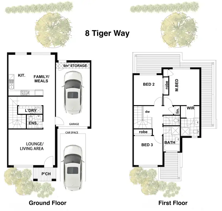 Floorplan of Homely townhouse listing, 8 Tiger Way, Officer VIC 3809