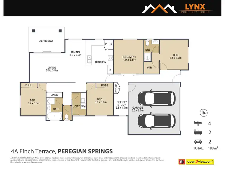 Floorplan of Homely house listing, 4a Finch Terrace, Peregian Springs QLD 4573