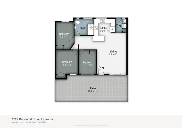 Floorplan of Homely house listing, 2/27 Botanical Drive, Labrador QLD 4215