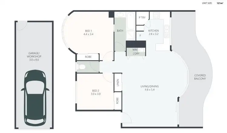 Floorplan of Homely unit listing, 5/13-15 Marjorie Street, Mooloolaba QLD 4557